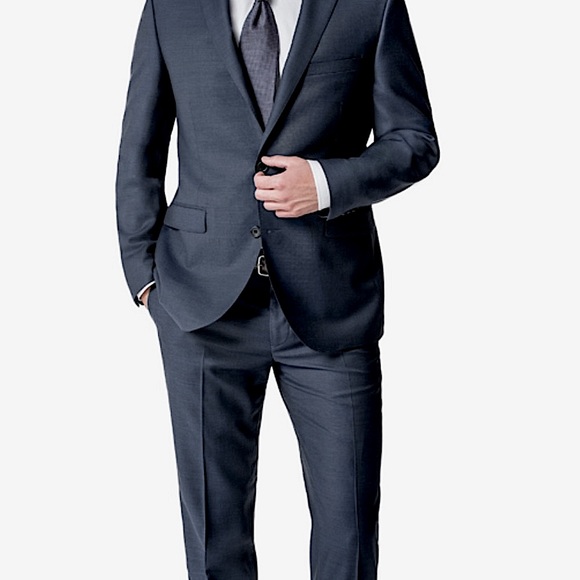 PAUL BETENLY CERAMICA Roberto Blazer 38R Roma Pant 31R Modern Slim Suit Charcoal - Picture 4 of 16